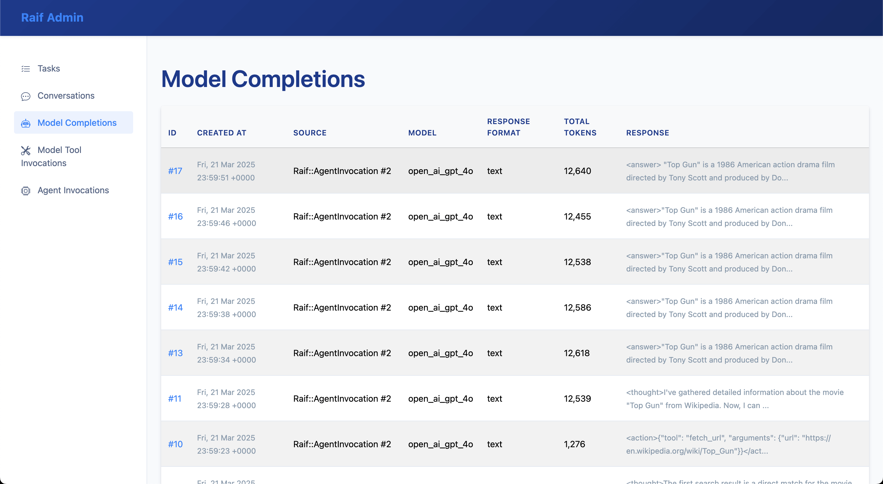 Model Completions Index