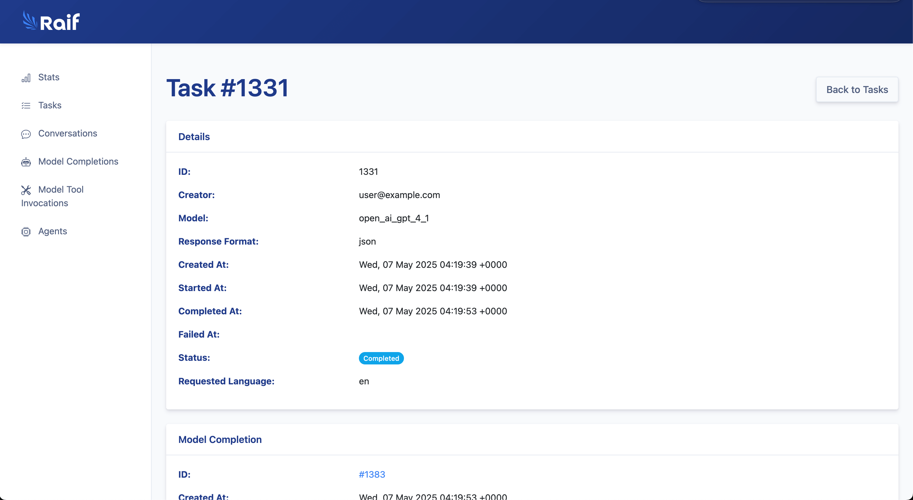 Task Detail