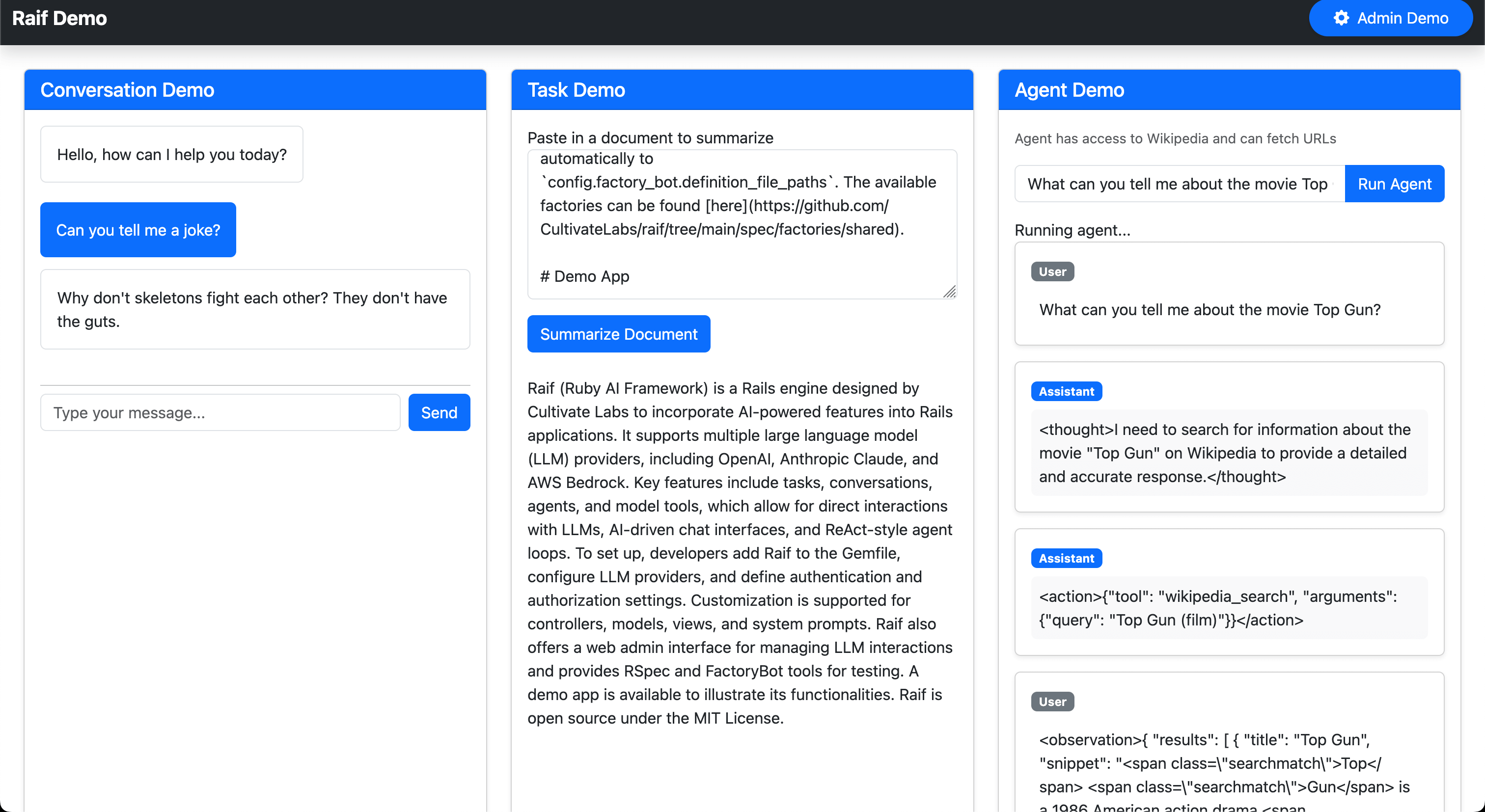 Demo App Screenshot